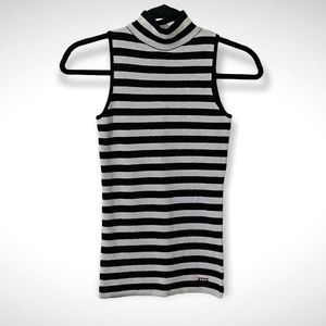 Catherine Malandrino Fitted Sleeveless Turtleneck Top-XS